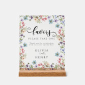 Kleurrijke Wildflowers Spring Wedding Favorieten Acryl Bord (Voorkant)