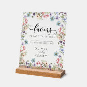 Kleurrijke Wildflowers Spring Wedding Favorieten Acryl Bord (Hoek)