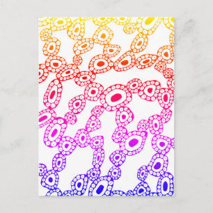 Kleurrijke Willekeurige Abstract Cirkel Blob Vorm Briefkaart