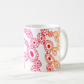 Kleurrijke Willekeurige Abstract Cirkel Blob Vorm Koffiemok (Voorkant rechts)
