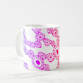 Kleurrijke Willekeurige Abstract Cirkel Blob Vorm Koffiemok (Voorkant links)