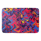 Kleurrijke Willekeurige Golven Patroon Badmat (Voorkant)