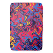 Kleurrijke Willekeurige Golven Patroon Badmat (Voorkant Verticaal)