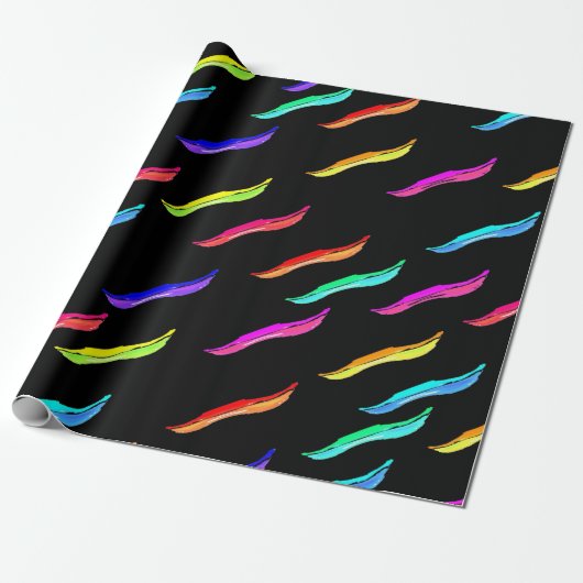 Kleurrijke wind inpakpapier (Uitgerold)