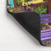 Kleurrijke Windows- en Bench Garden Decor Muismat (Hoek)