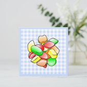Kleurrijke Wine Gums Moederdag Kaart (Staand voorkant)