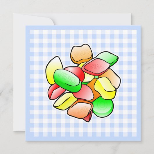 Kleurrijke Wine Gums Moederdag Kaart (Voorkant)