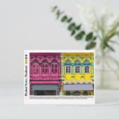 Kleurrijke winkelcentra op Phang Nga Road, Old Phu Briefkaart (Staand voorkant)