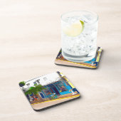 Kleurrijke winkels in Key West Bier Onderzetter (Rechterzijde)