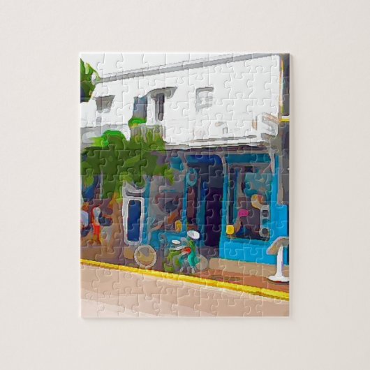 Kleurrijke winkels in Key West Legpuzzel (Verticaal)