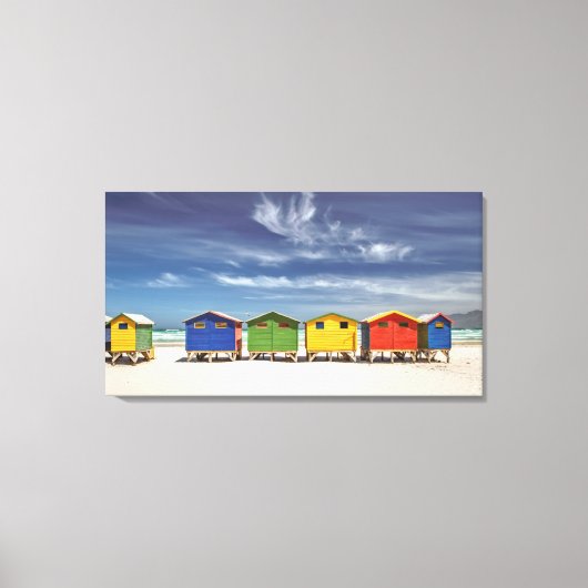 Kleurrijke winkels | Muizenberg, Zuid-Afrika Canvas Afdruk (Voorkant)