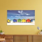 Kleurrijke winkels | Muizenberg, Zuid-Afrika Canvas Afdruk (Insitu (Woonkamer))