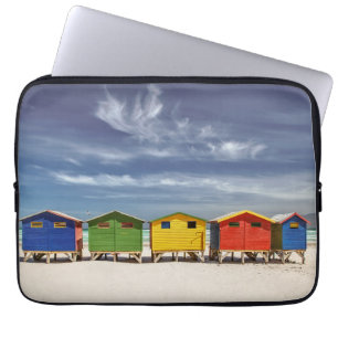 Kleurrijke winkels Muizenberg, Zuid-Afrika Laptop Sleeve