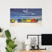 Kleurrijke winkels | Muizenberg, Zuid-Afrika Poster (Thuiskantoor)