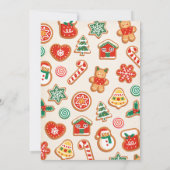 Kleurrijke winter kerstkoekjes foto verjaardag kaart (Achterkant)