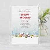 Kleurrijke Winter Landschap Bewegende Aankondiging (Staand voorkant)