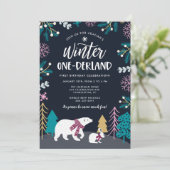 Kleurrijke Winter OneDerland Verjaardag Kaart (Staand voorkant)