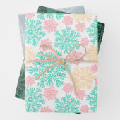 Kleurrijke Winter Snowflake Collectie Inpakpapier Vel (In situ)