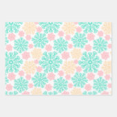 Kleurrijke Winter Snowflake Collectie Inpakpapier Vel (Voorkant)