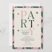 Kleurrijke Winter Vrolijk Kerstfeest Kaart (Voorkant)