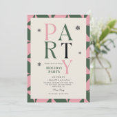 Kleurrijke Winter Vrolijk Kerstfeest Kaart (Staand voorkant)