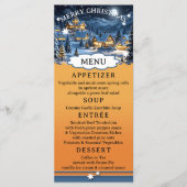 Kleurrijke Winter Wonderland Kerstmenu Menu (Voorkant)