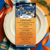Kleurrijke Winter Wonderland Kerstmenu Menu