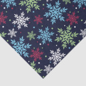 Kleurrijke wintersneeuwvlokken tissuepapier (Detail)