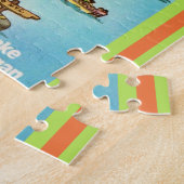 Kleurrijke Wisconsin-prentbriefkaart 11x14 Legpuzzel (Zijkant)