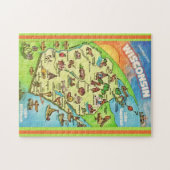 Kleurrijke Wisconsin-prentbriefkaart 11x14 Legpuzzel (Horizontaal)