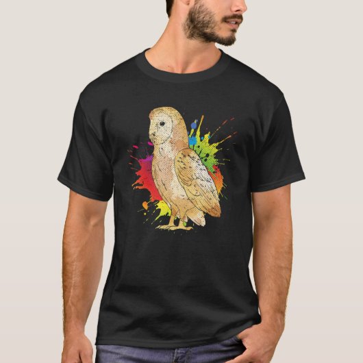 Kleurrijke Wise Vogel Uil Bos Dierlijke Uil 1 T-shirt (Voorkant)