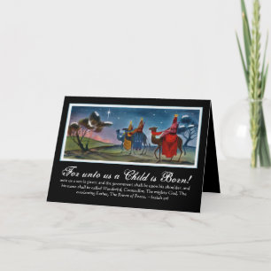 Kleurrijke Wisemen Reizen Christmas Kaart w / Vers