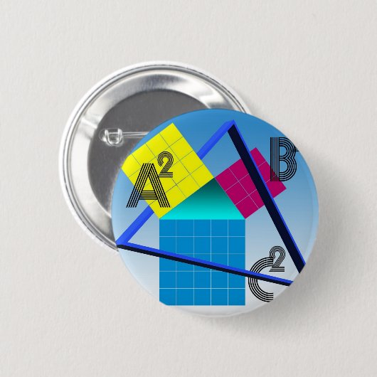 Kleurrijke wiskunde ronde button 5,7 cm (Voorkant /achterkant)