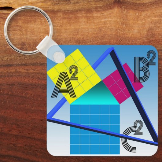 Kleurrijke wiskunde sleutelhanger (Voorkant)