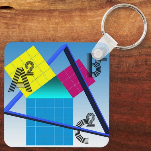 Kleurrijke wiskunde sleutelhanger (Achterkant)