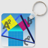 Kleurrijke wiskunde sleutelhanger (Achterkant)