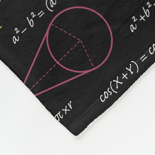 Kleurrijke wiskundige vergelijkingen Wiskunden Fleece Deken (Hoek)