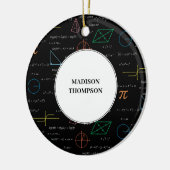 Kleurrijke wiskundige vergelijkingen Wiskunden Keramisch Ornament (Links)