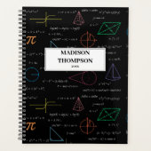 Kleurrijke wiskundige vergelijkingen Wiskunden Planner (Voorkant)