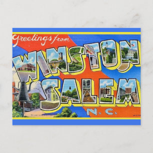 Kleurrijke Wiston Salem NC Groeten  Ansichtkaart Briefkaart