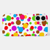 Kleurrijke witte achtergrond Polka Dots Case-Mate iPhone Case (Achterkant (horizontaal))