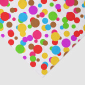 Kleurrijke witte achtergrond Polka Dots Tissuepapier (Detail)