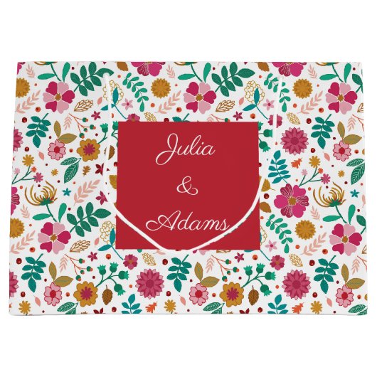 Kleurrijke witte cadeautas (Voorkant)