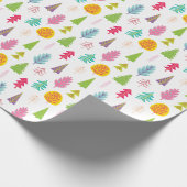 Kleurrijke witte kerstbomen, papier voor het oppak (Hoek)