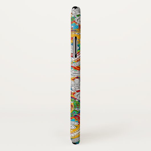  kleurrijke witte paisleypatronen Case-Mate iPhone case (Achterkant / rechts)