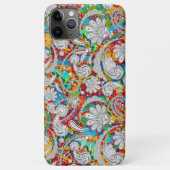  kleurrijke witte paisleypatronen Case-Mate iPhone case (Achterkant)