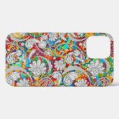 kleurrijke witte paisleypatronen Case-Mate iPhone case (Achterkant (horizontaal))