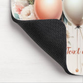 Kleurrijke Witte Perzik Bloemen Ballonnen Elegant Muismat (Hoek)