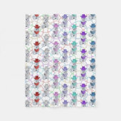 Kleurrijke witte Terriers van West Highland Fleece Deken (Voorkant)