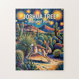 Kleurrijke Woestijn Wilde Konijn Joshua Tree Legpuzzel